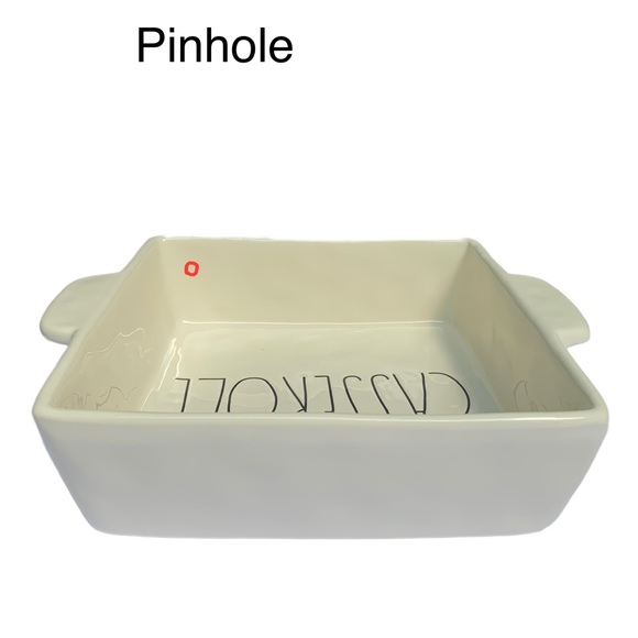Rae Dunn CASSEROLE Baking Dish Pan White Black Large Letters Dimples NWT 2017 OG - Picture 7 of 15